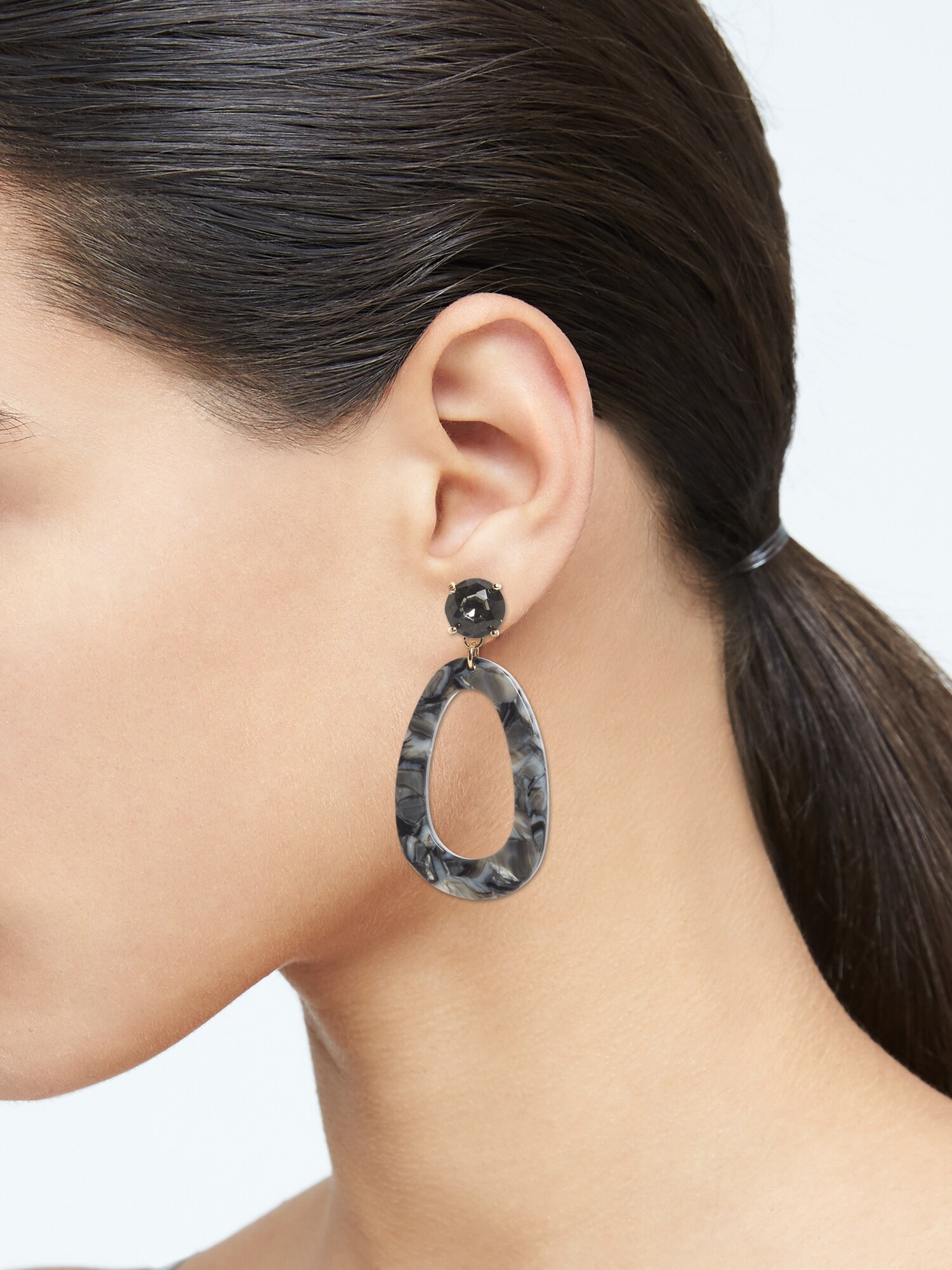 Stone & Resin Drop Earrings