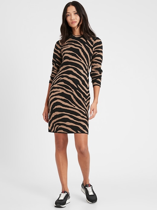 Zebra Sweater Dress