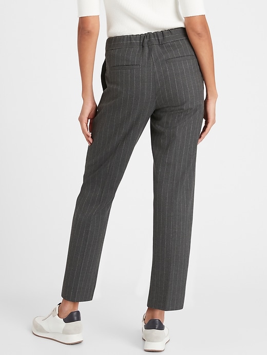 Image number 2 showing, Petite High-Rise Straight Elastic-Waist Pant