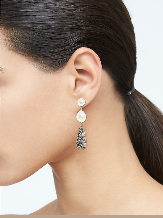 Pearl Pav Earrings