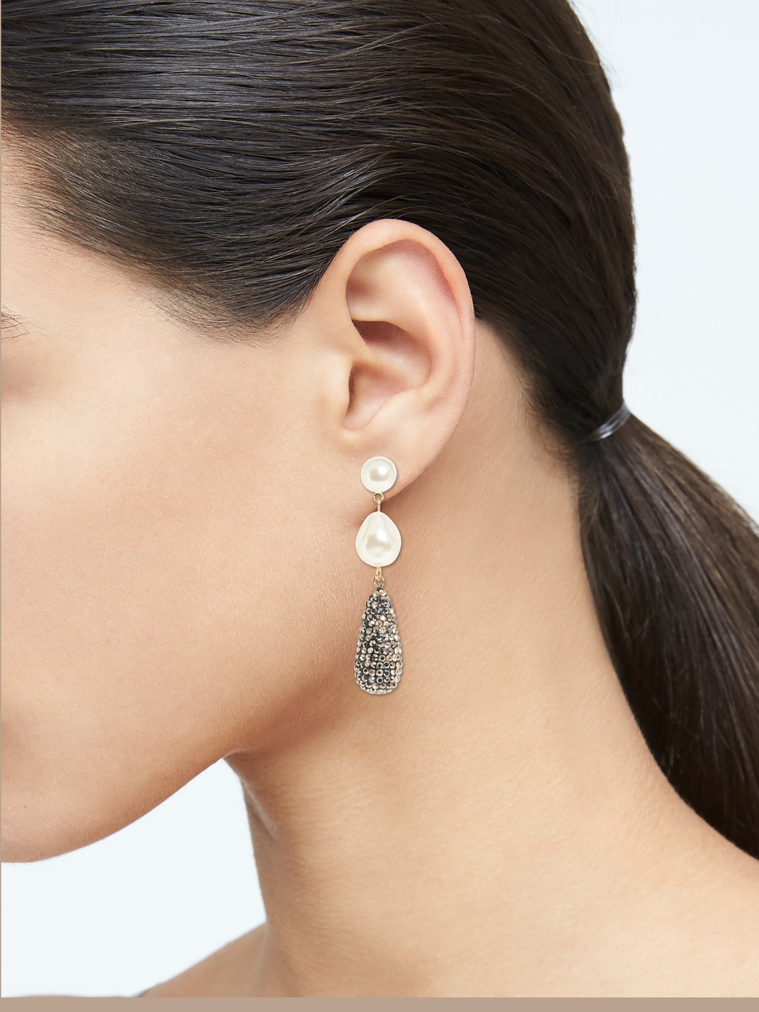 Pearl & Pavé Earrings