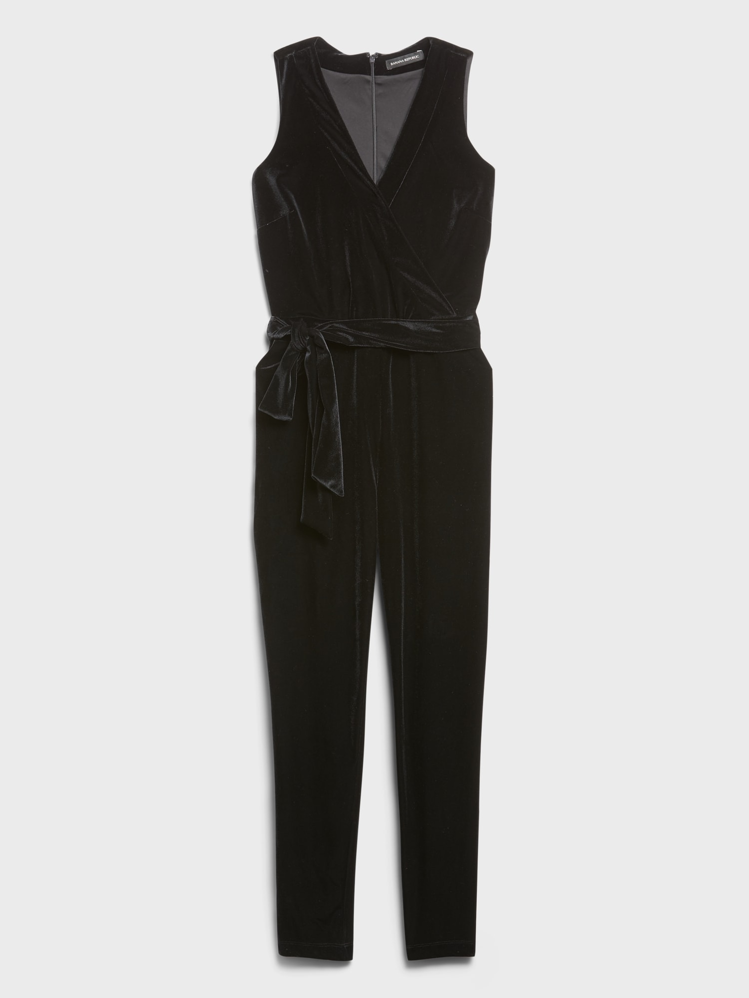 Flared velvet jumpsuit, SALO12009