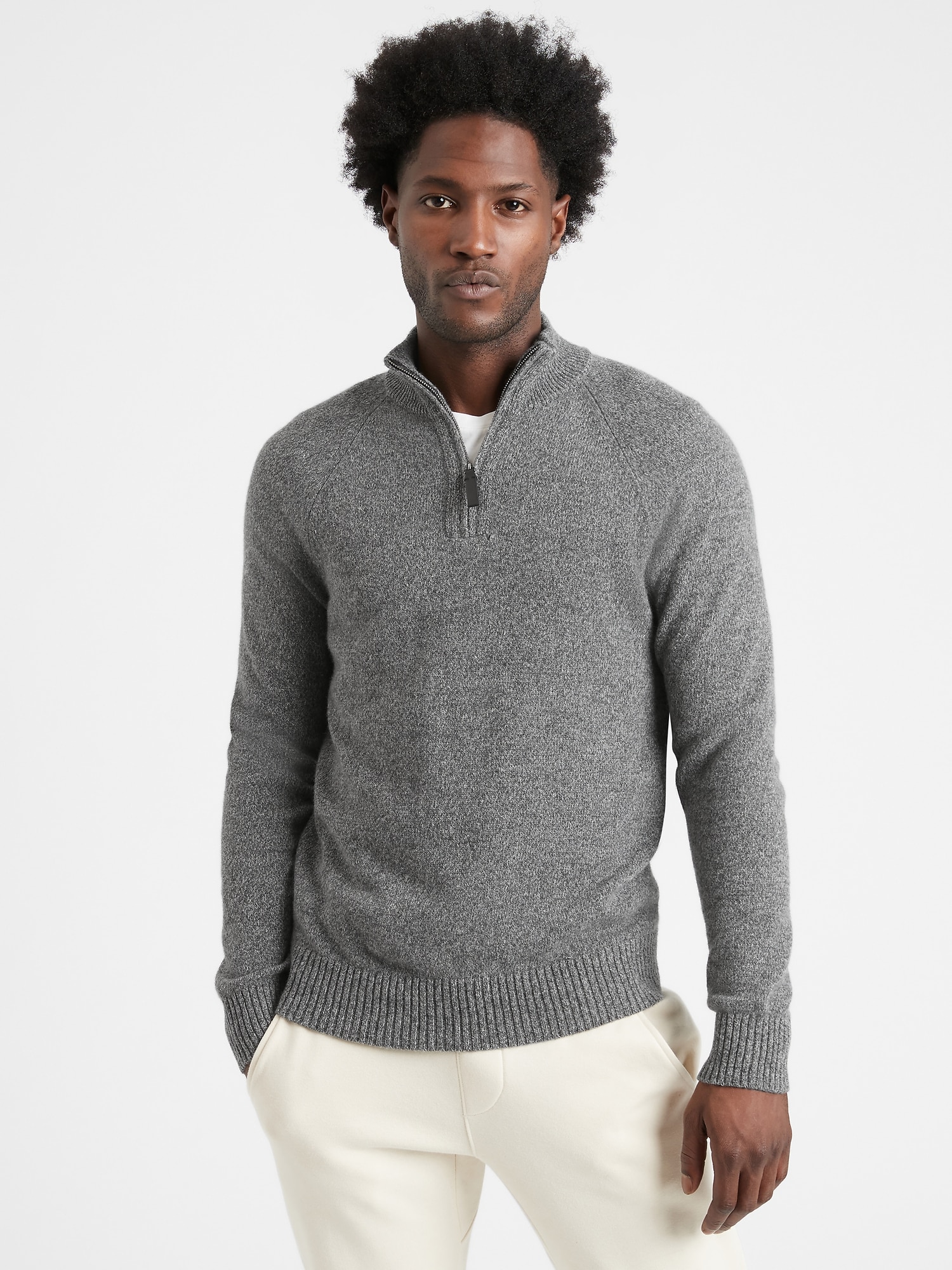 Banana republic quarter hot sale zip sweater