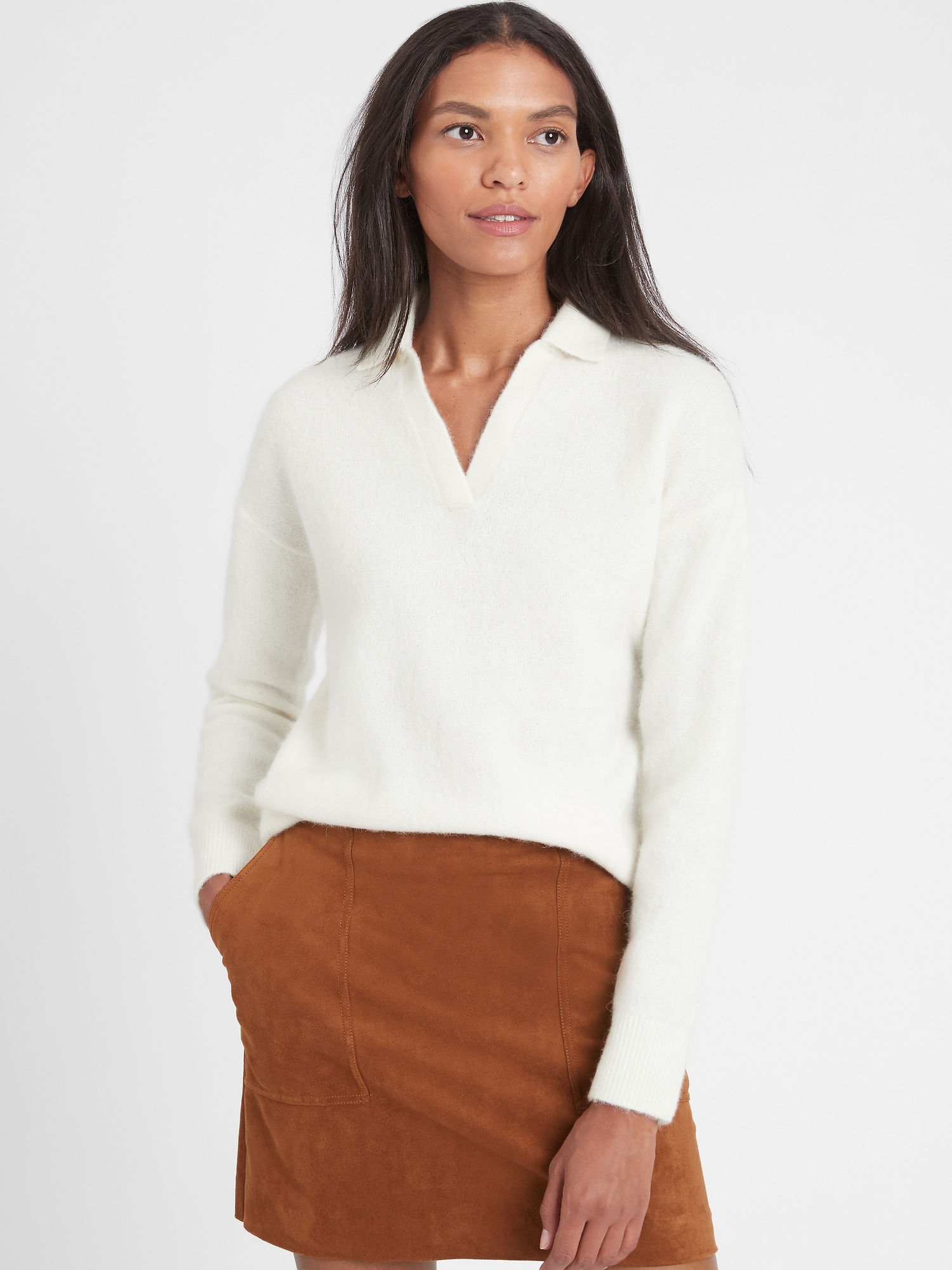 Petite Relaxed Sweater Polo