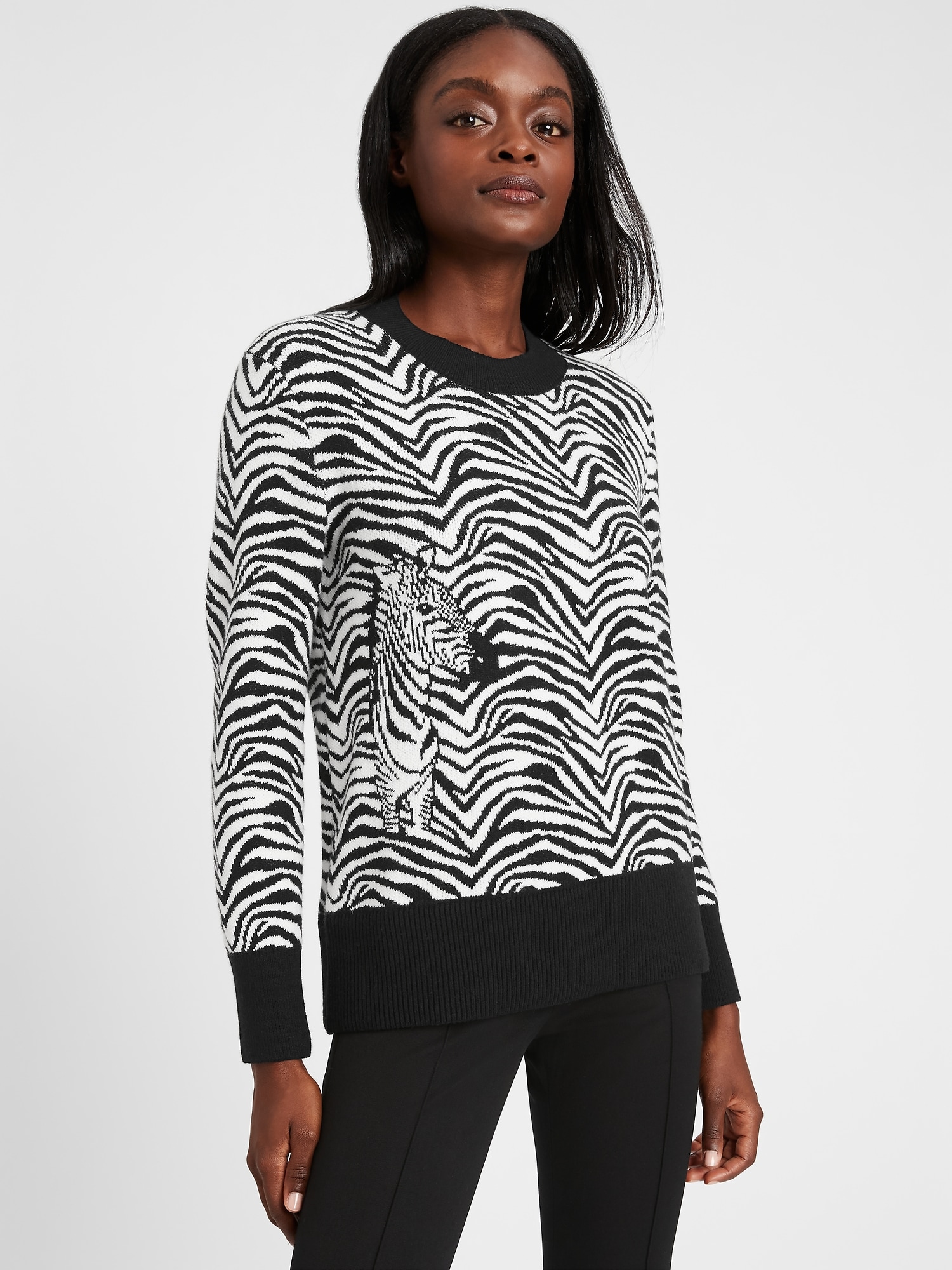 Zebra on sale print sweatshirt