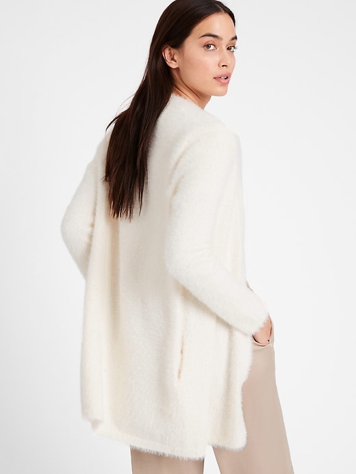 Cream long clearance cardigan sweater