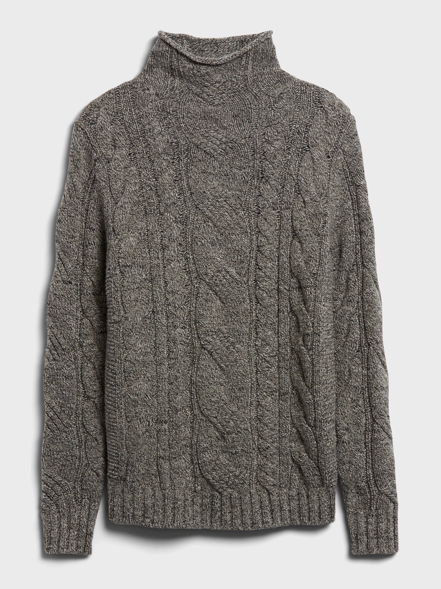 mens cable knit mock neck sweater