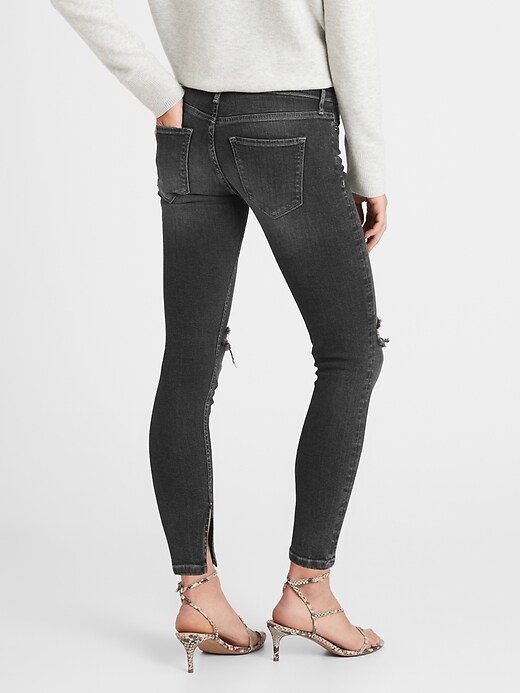 Image number 2 showing, Petite Mid-Rise Skinny Jean with Split Hem