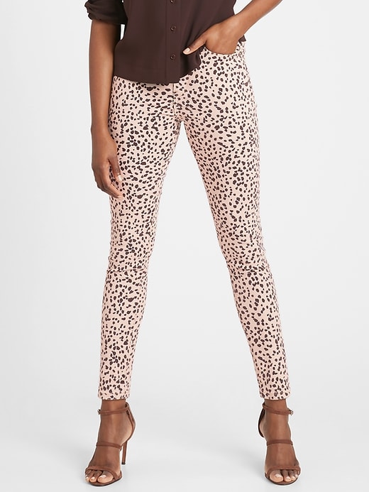 Leopard print high waisted skinny sale jeans