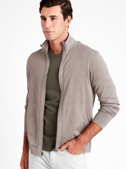 cotton sweater jacket