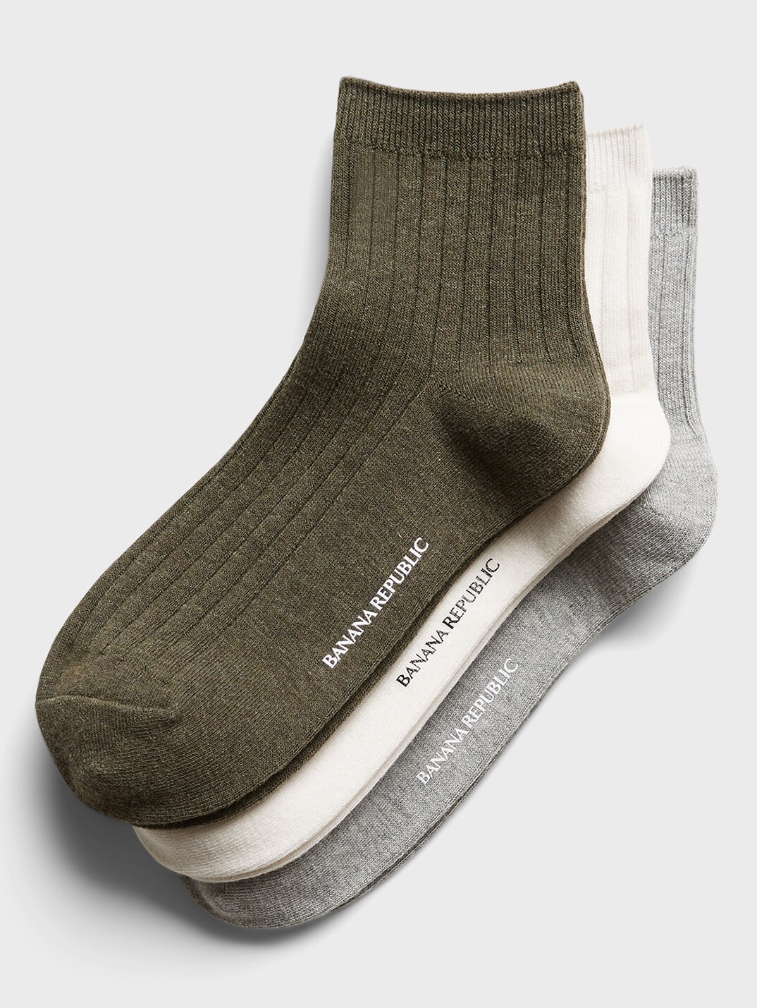 Ribbed Ankle Sock 3-Pack