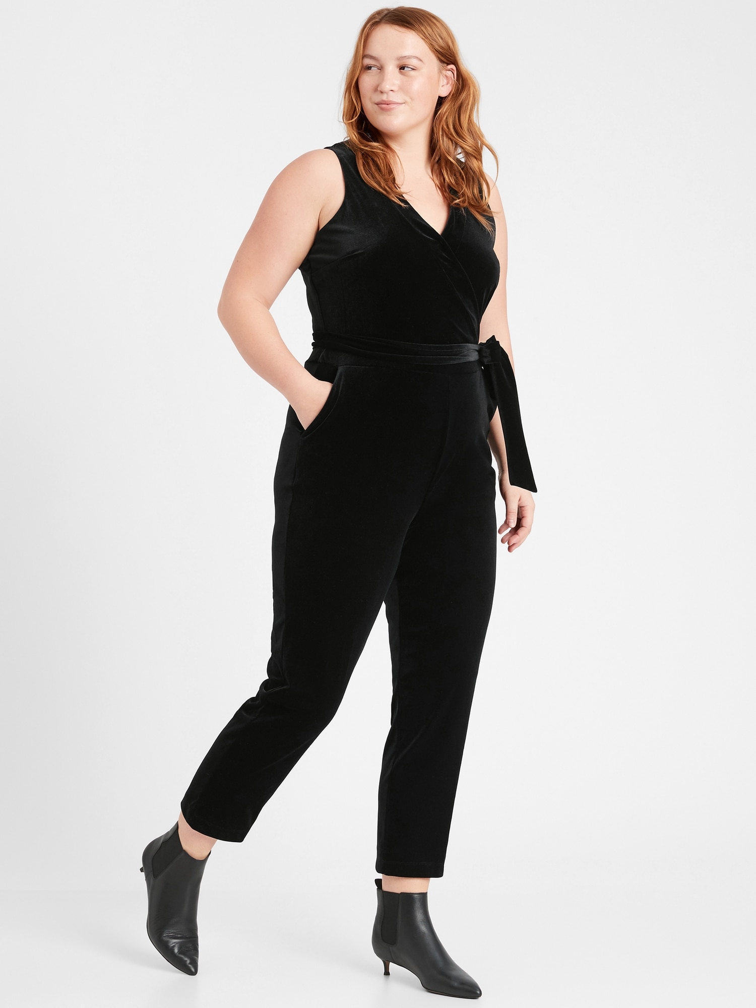 Banana republic velvet store jumpsuit