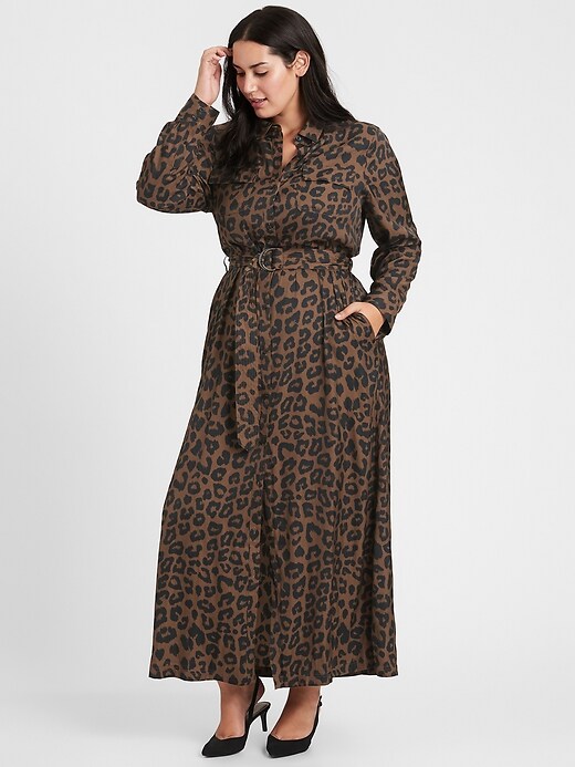 Banana republic leopard maxi dress best sale