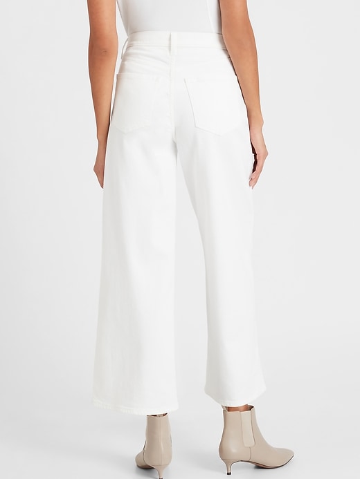 Image number 3 showing, High-Rise Wide-Leg Cropped Jean