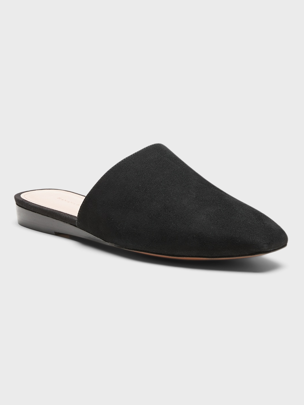 Suede Mini-Wedge Mule