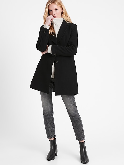 Banana republic melton wool coat online