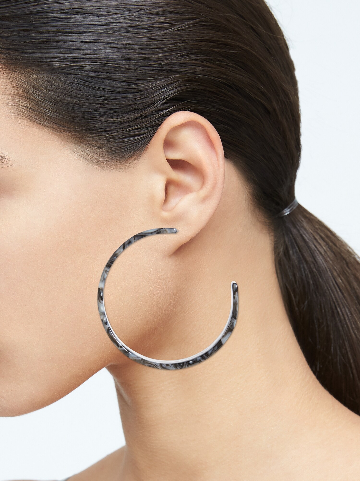 Large resin hoop on sale earrings