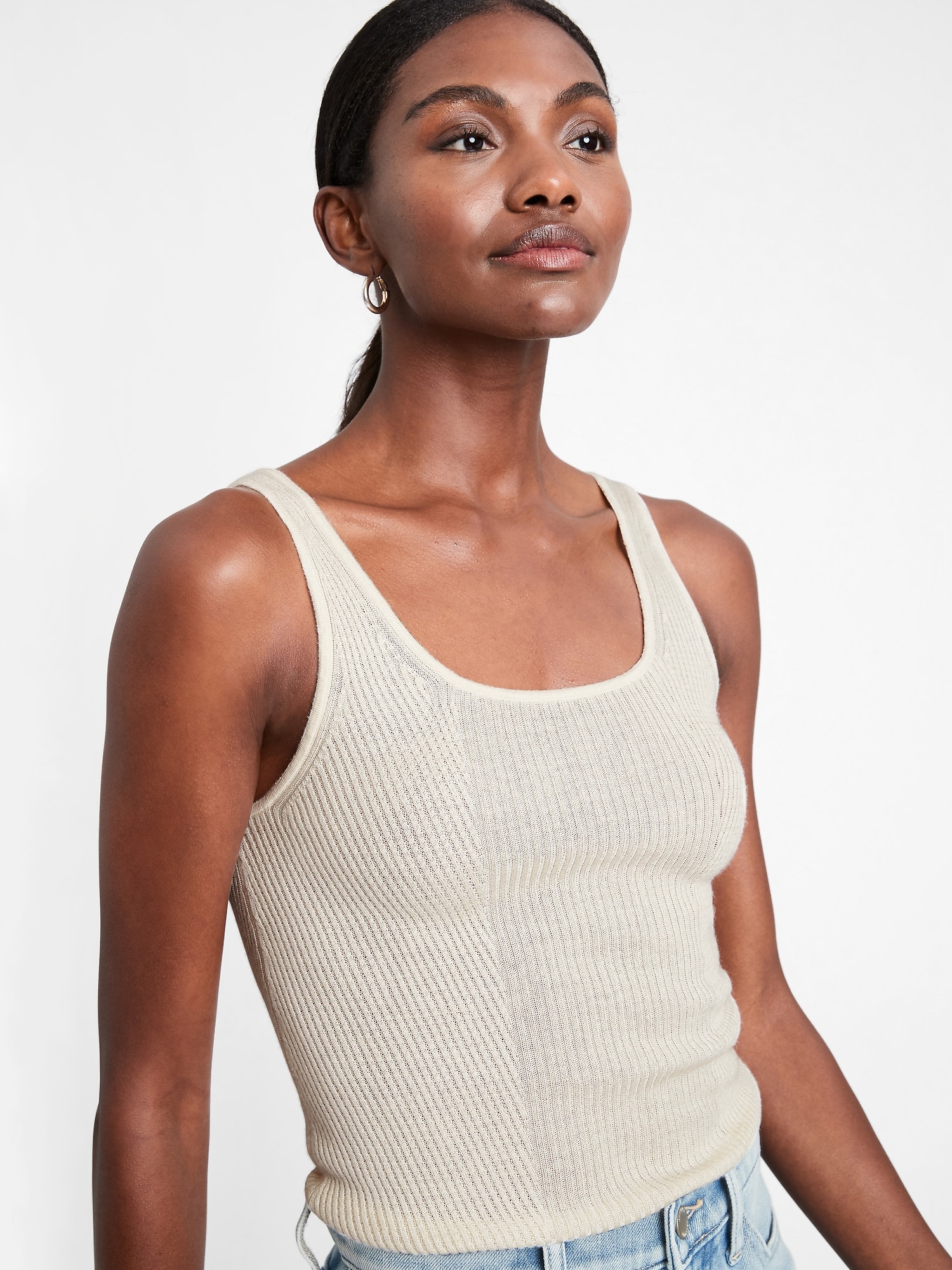 Cream clearance sweater tank