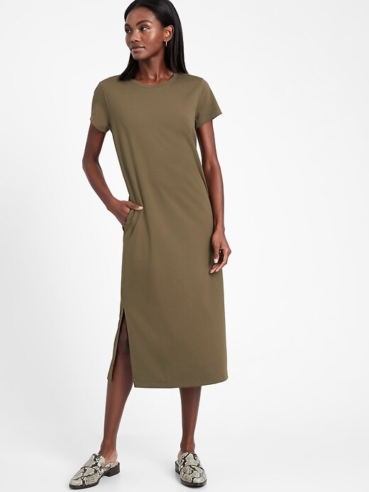 T Shirt Dress with Side Slits