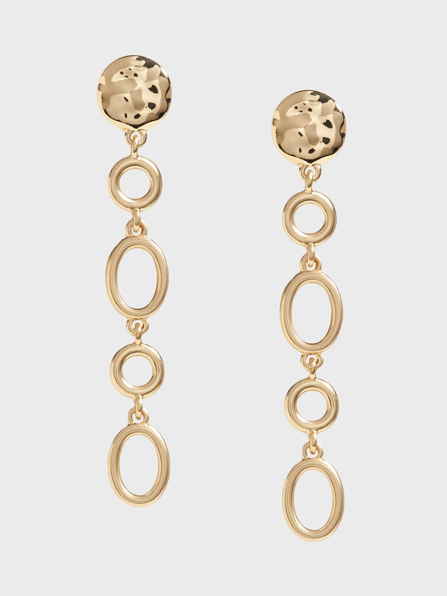 Texture Round Linear Earrings