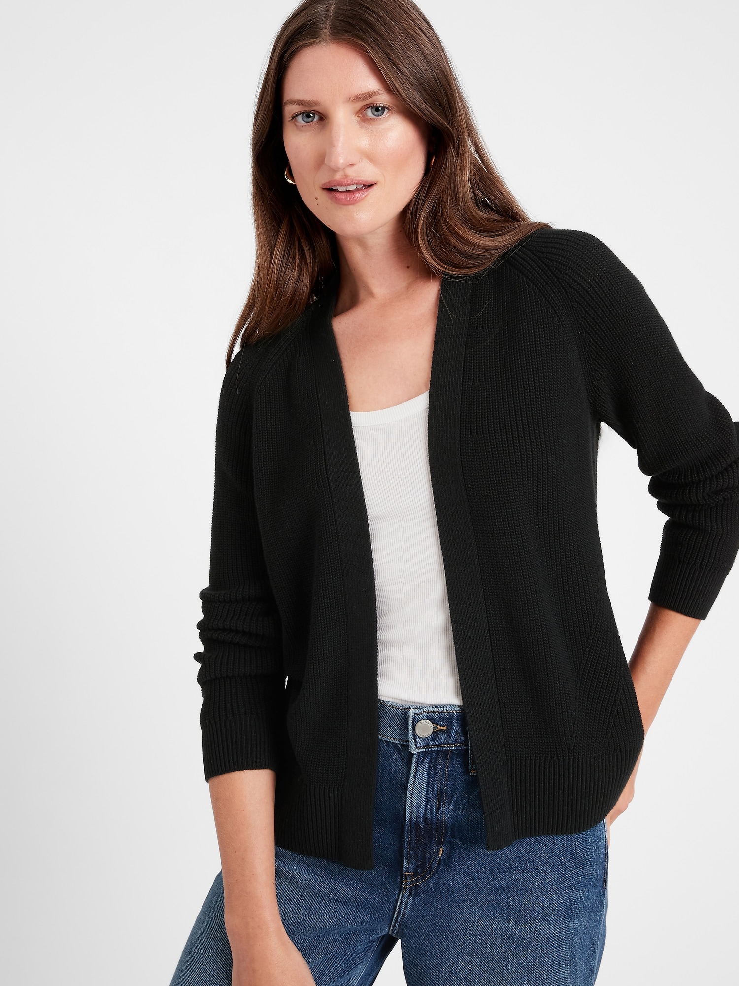 Cotton open cheap cardigan