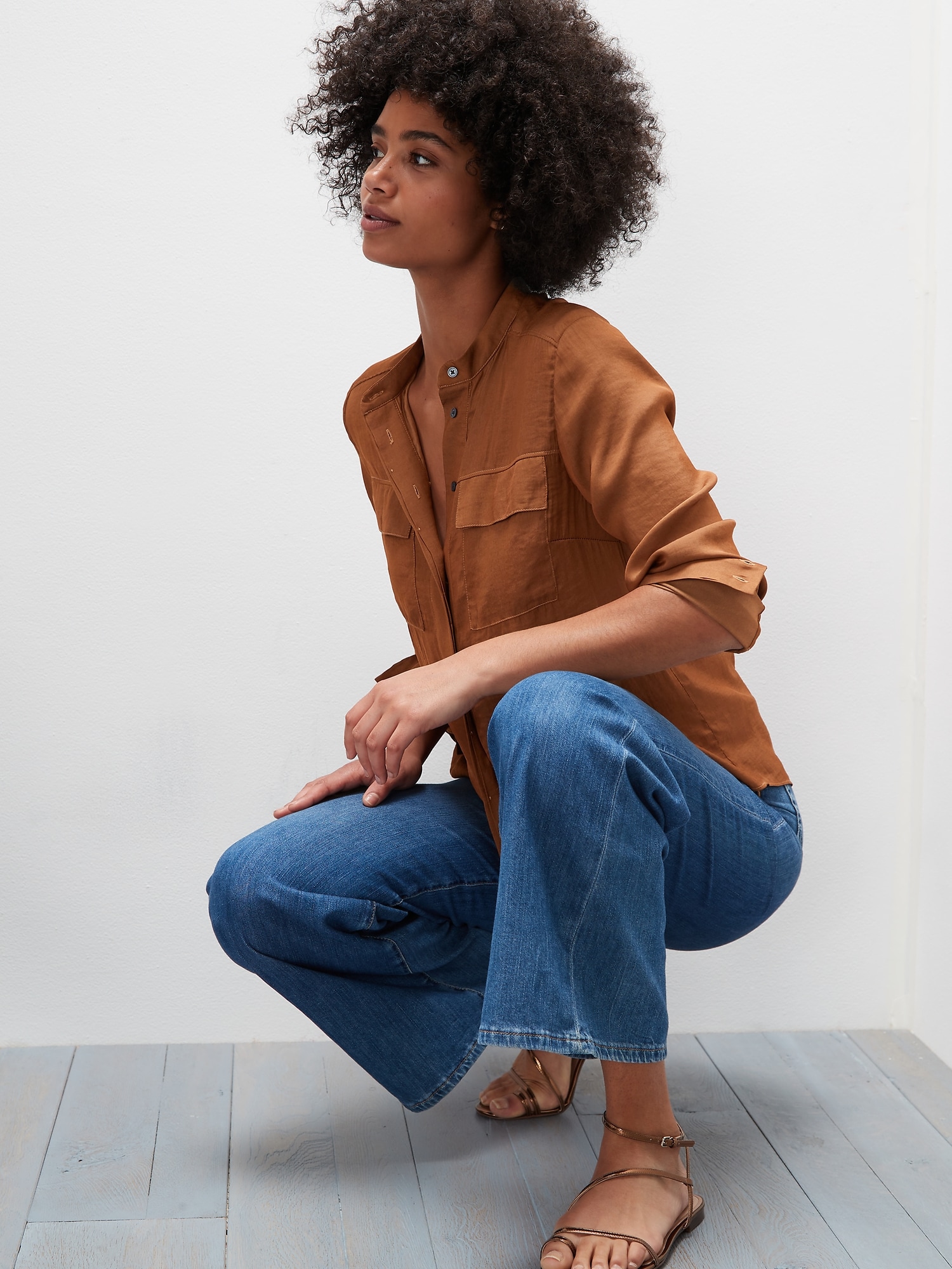 トップス Shiun CUPRO FIBRIL UTILITY SHIRT shiun(シウン) ONLINE STORE / CUPRO FIBRIL UTILITY SHIRT