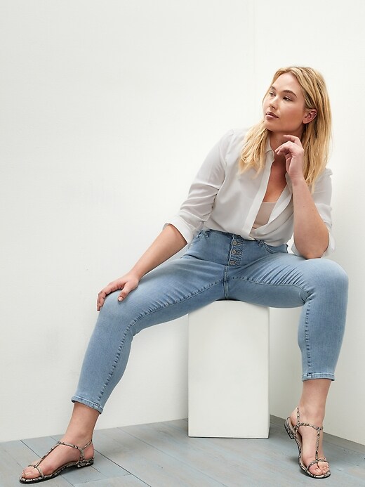 Image number 6 showing, High-Rise Skinny Jean with Button Fly