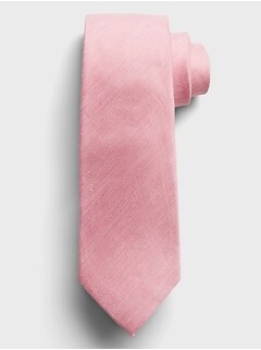 Mélange Linen-Silk Blend Tie