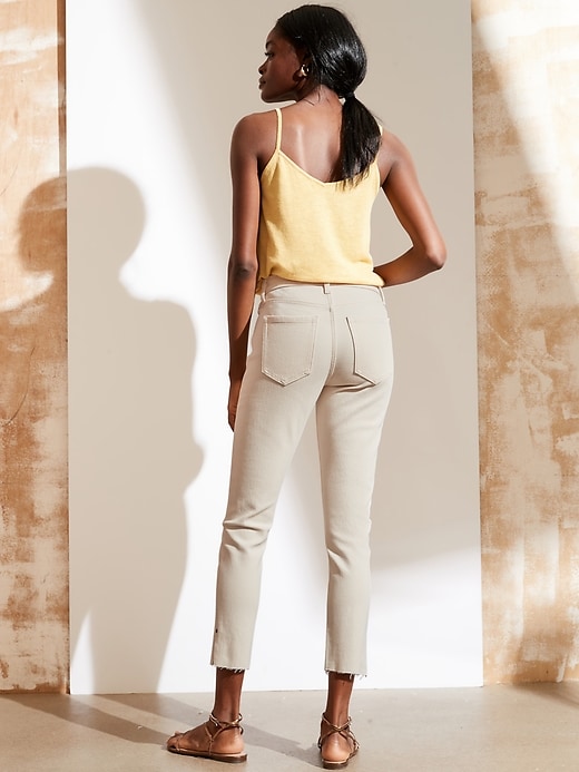Image number 2 showing, High-Rise Skinny Button-Fly Jean with Slit Hem