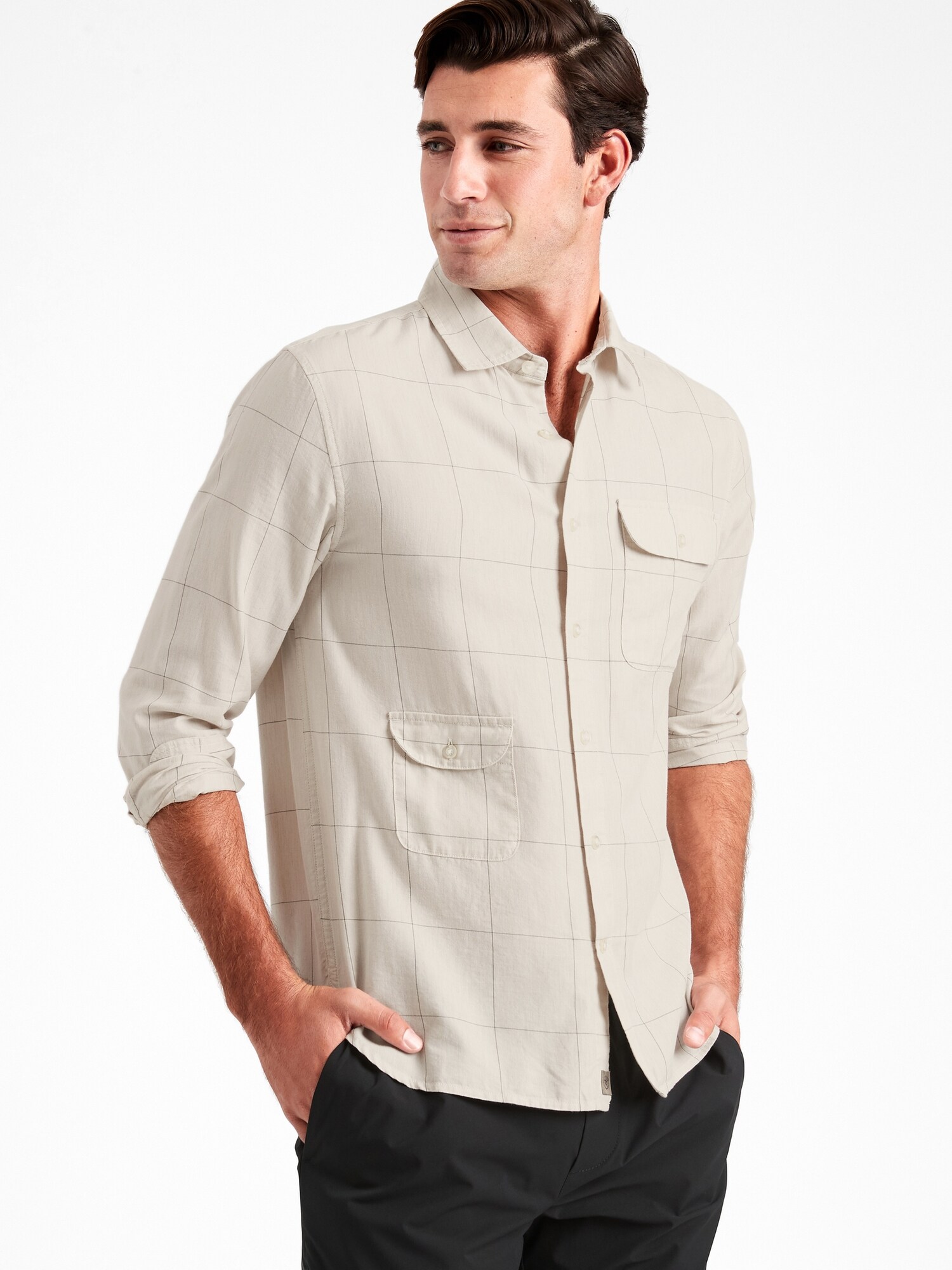 Untucked Slim-Fit Cotton-TENCEL&#153 Shirt