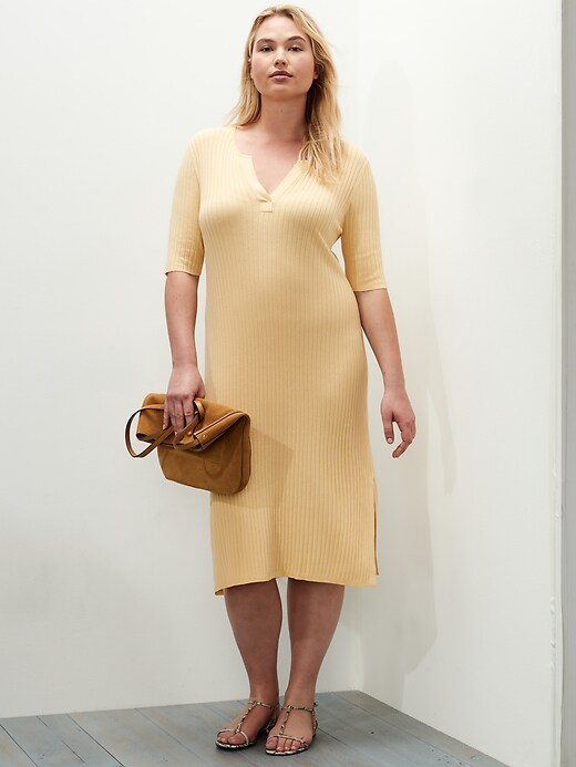 Image number 1 showing, Ribbed Sweater Dress