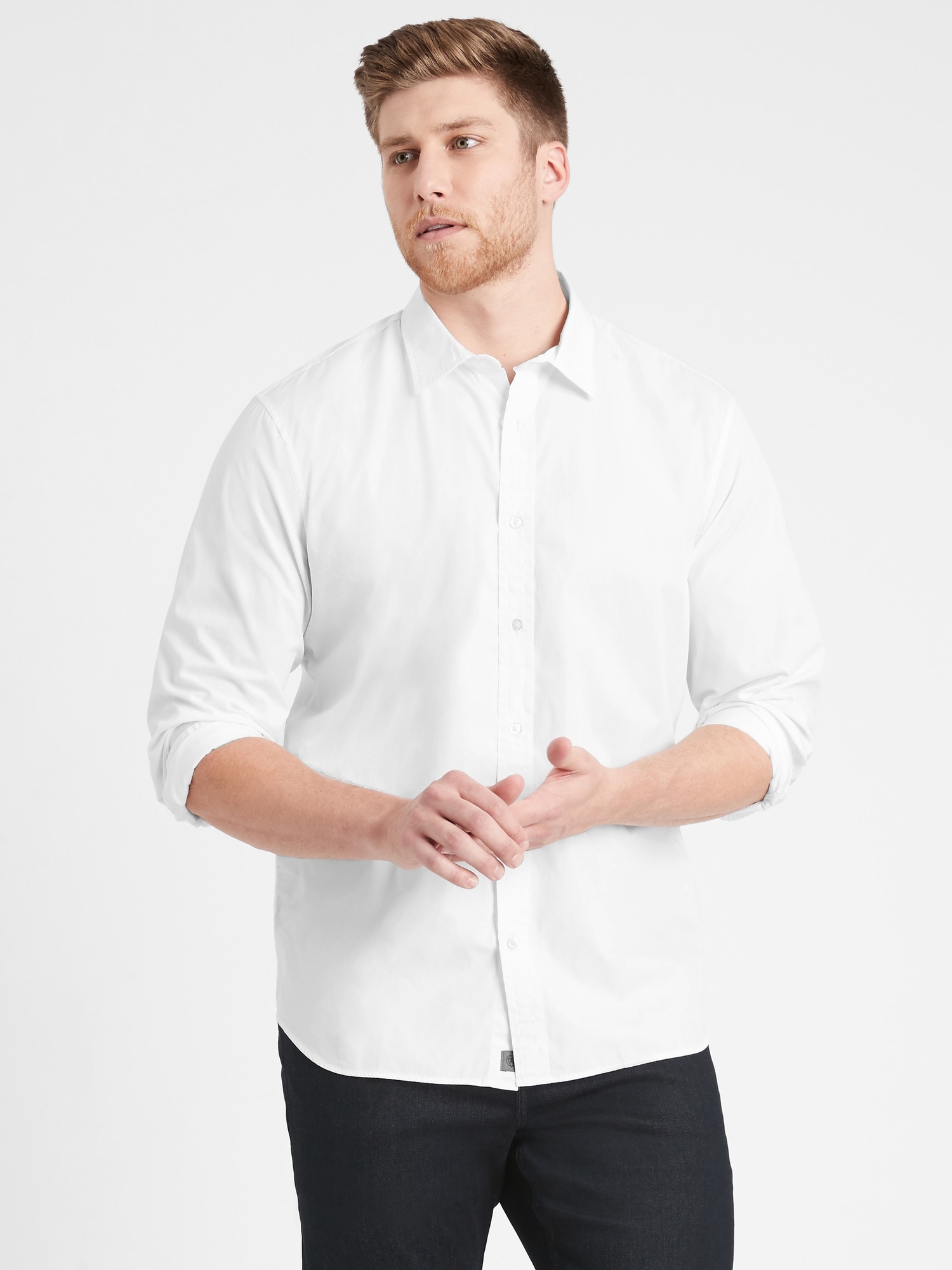 Untucked Standard-Fit Organic Cotton Luxe Poplin Shirt