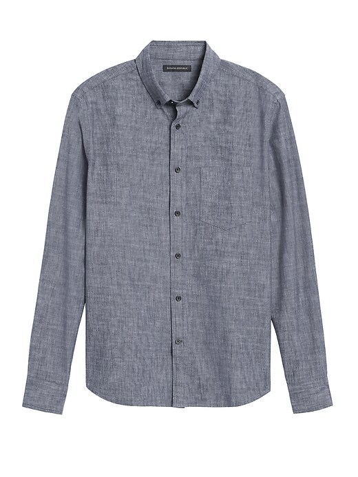 Image number 4 showing, Untucked Slim-Fit Chambray Shirt