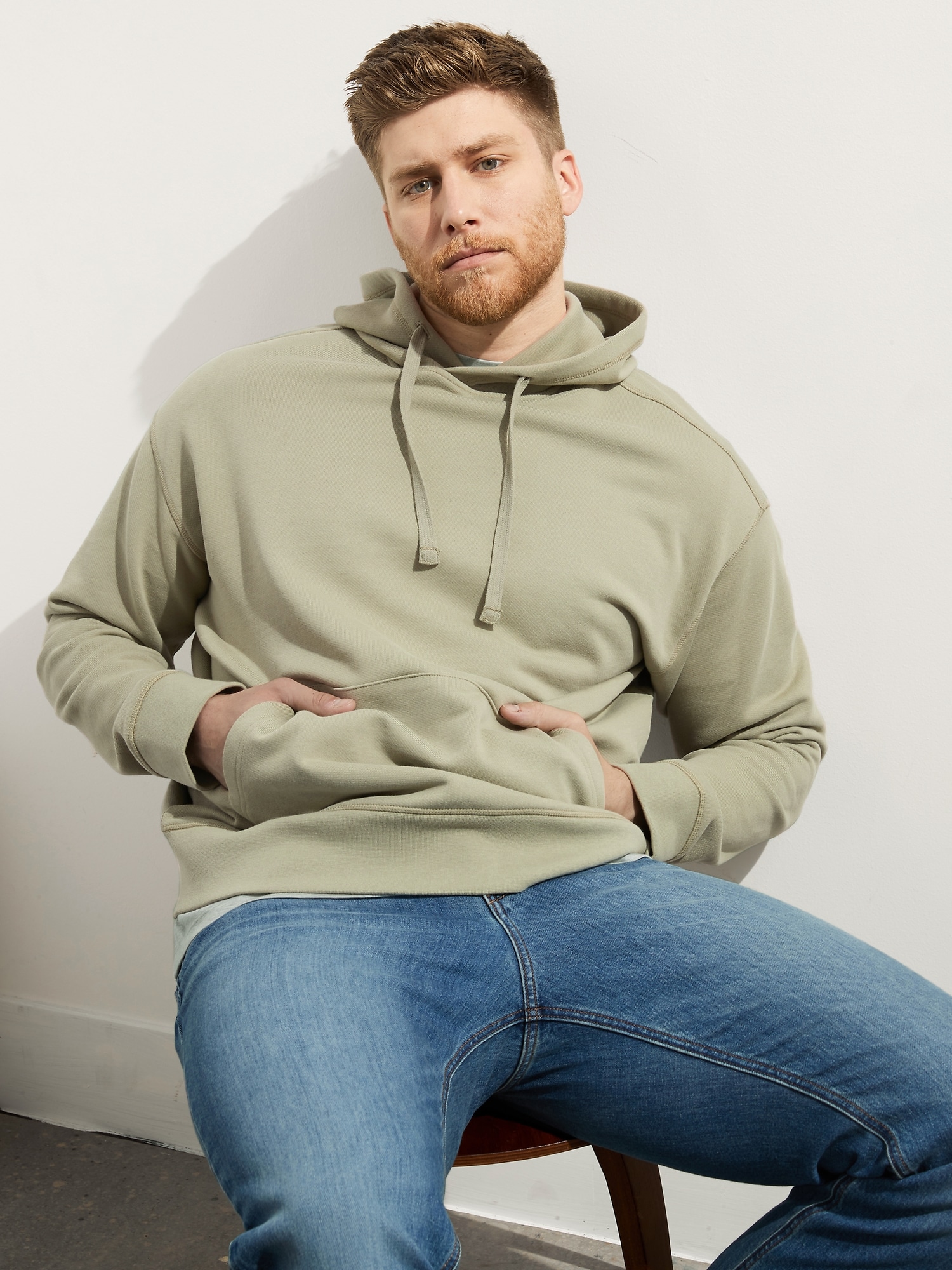 Banana republic french terry hoodie deals