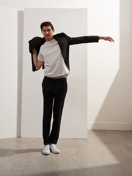Image number 3 showing, Slim Solid Italian Wool Suit Pant