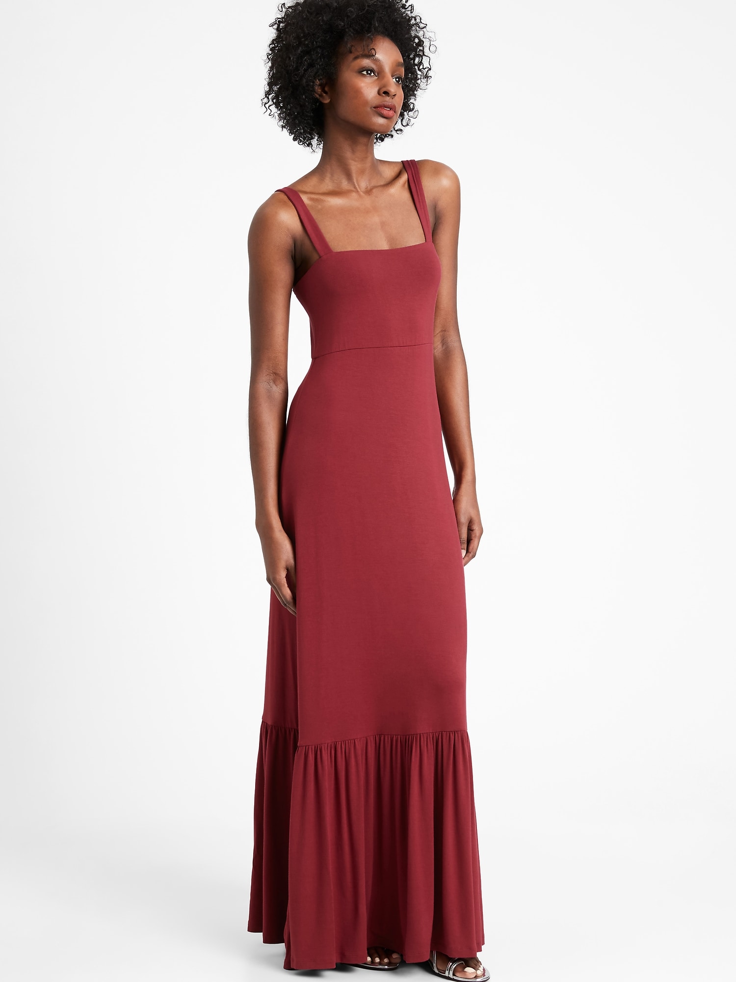 Banana republic deals red maxi dress