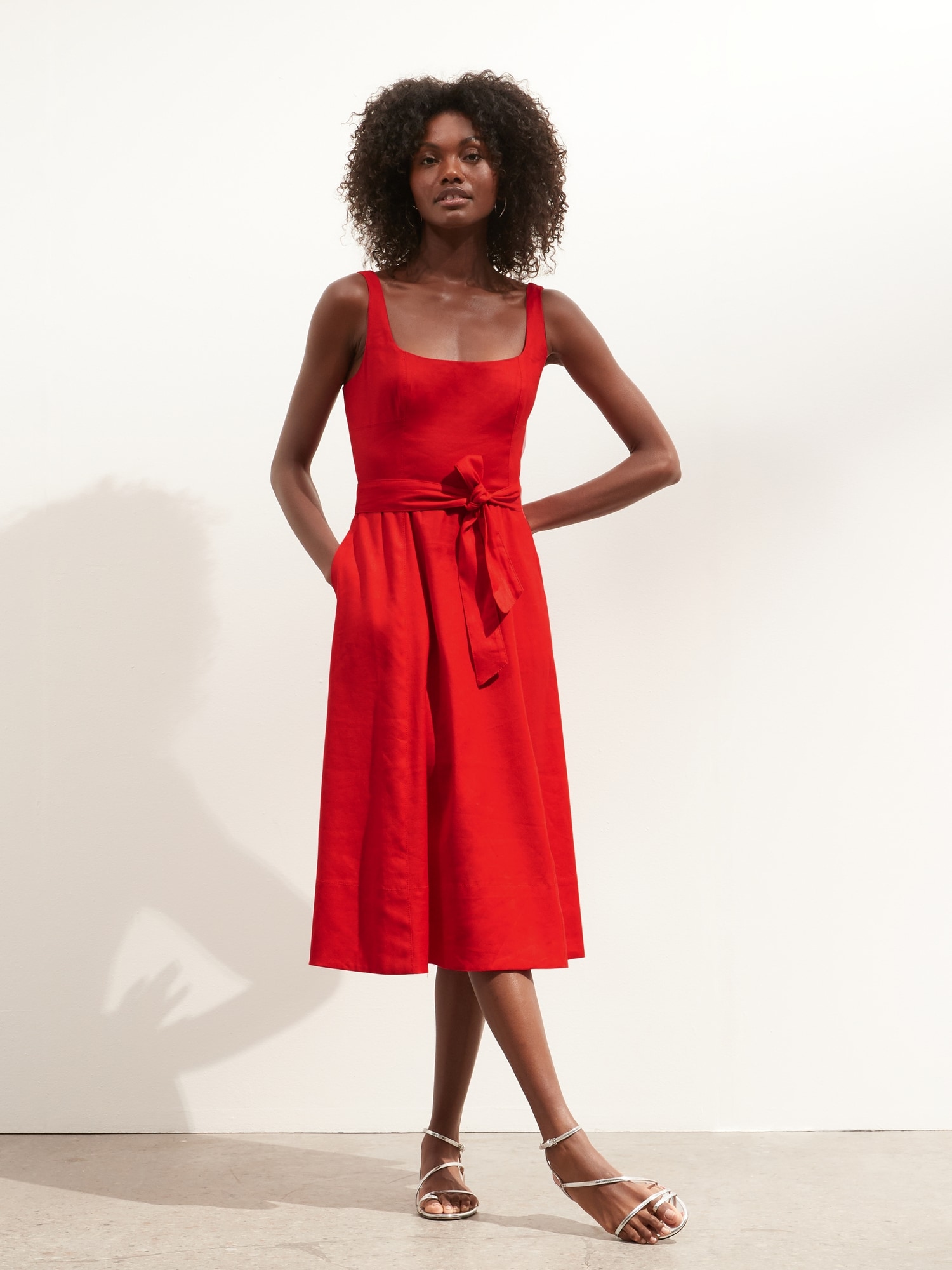 Banana republic red dress on sale