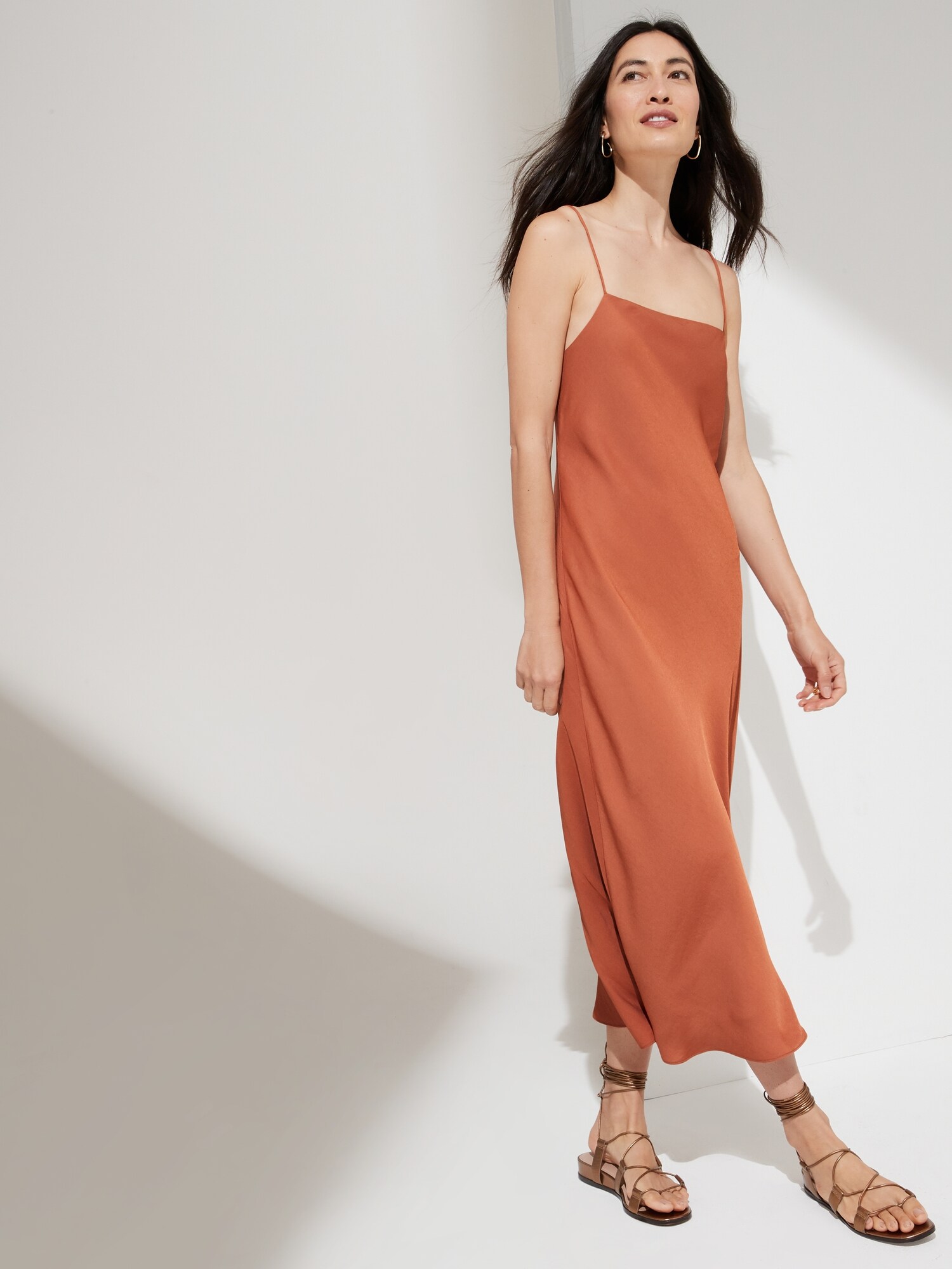 Square neck shop slip dress