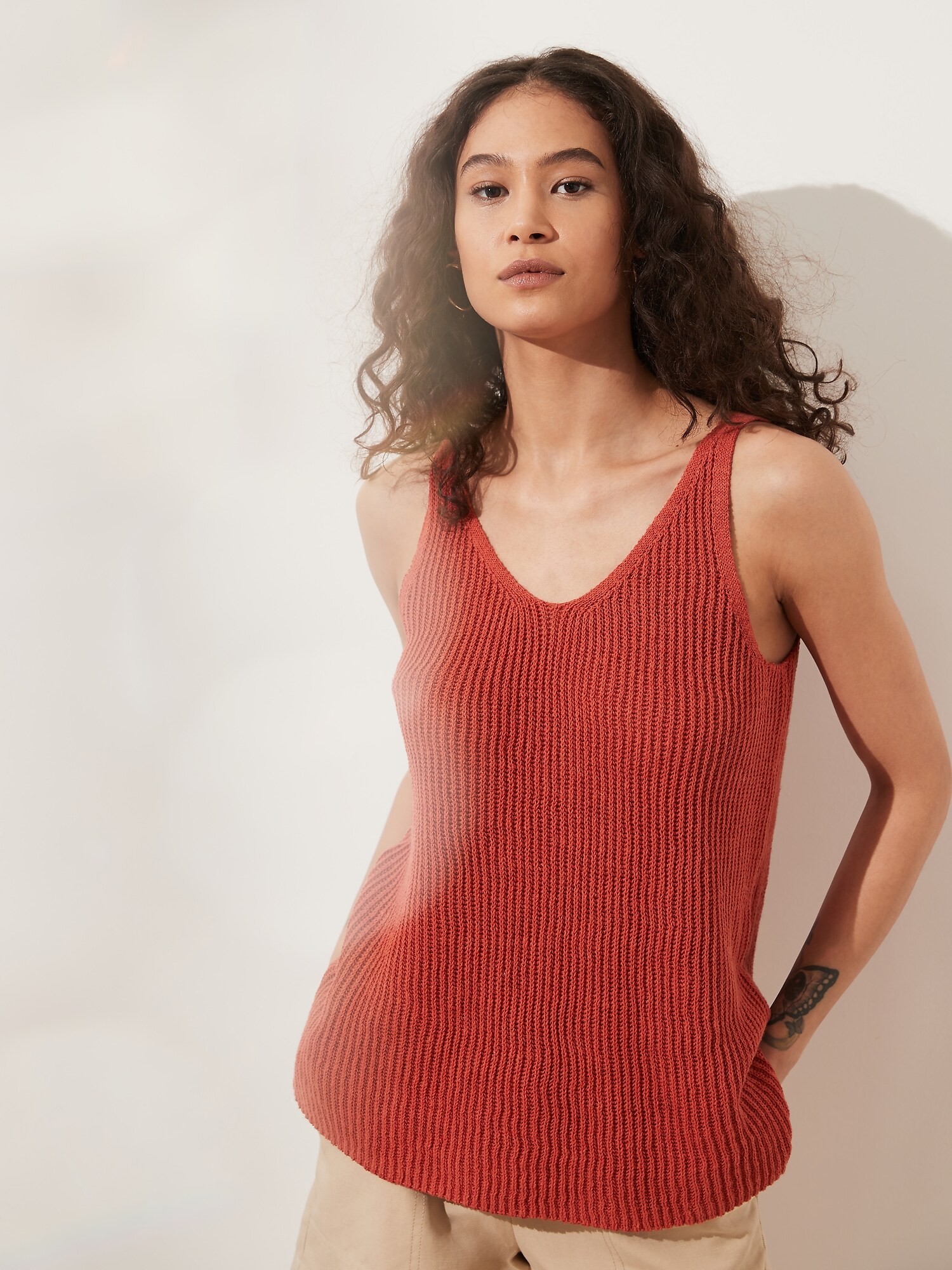 Red sweater tank Clearance