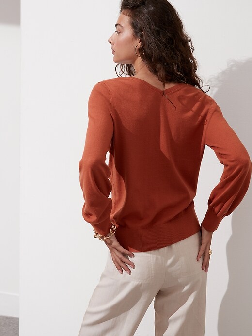 Image number 2 showing, Petite Exclusive V-Neck Sweater