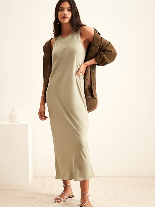 Image number 1 showing, Bias-Cut Midi Dress