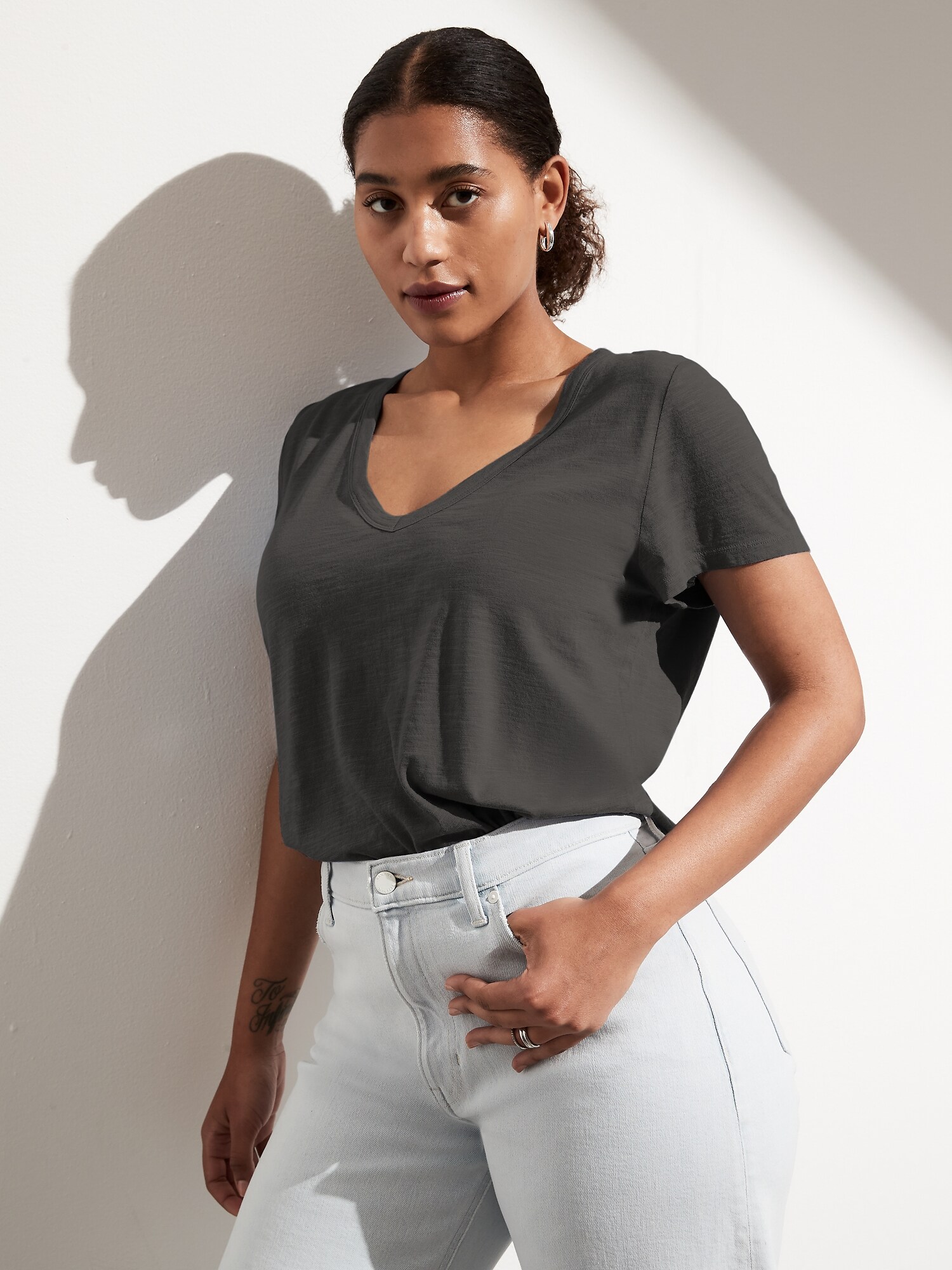 Petite Tops Women Grey