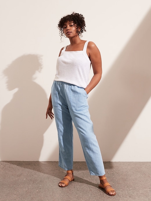 Image number 1 showing, Linen-Cotton Easy Jean