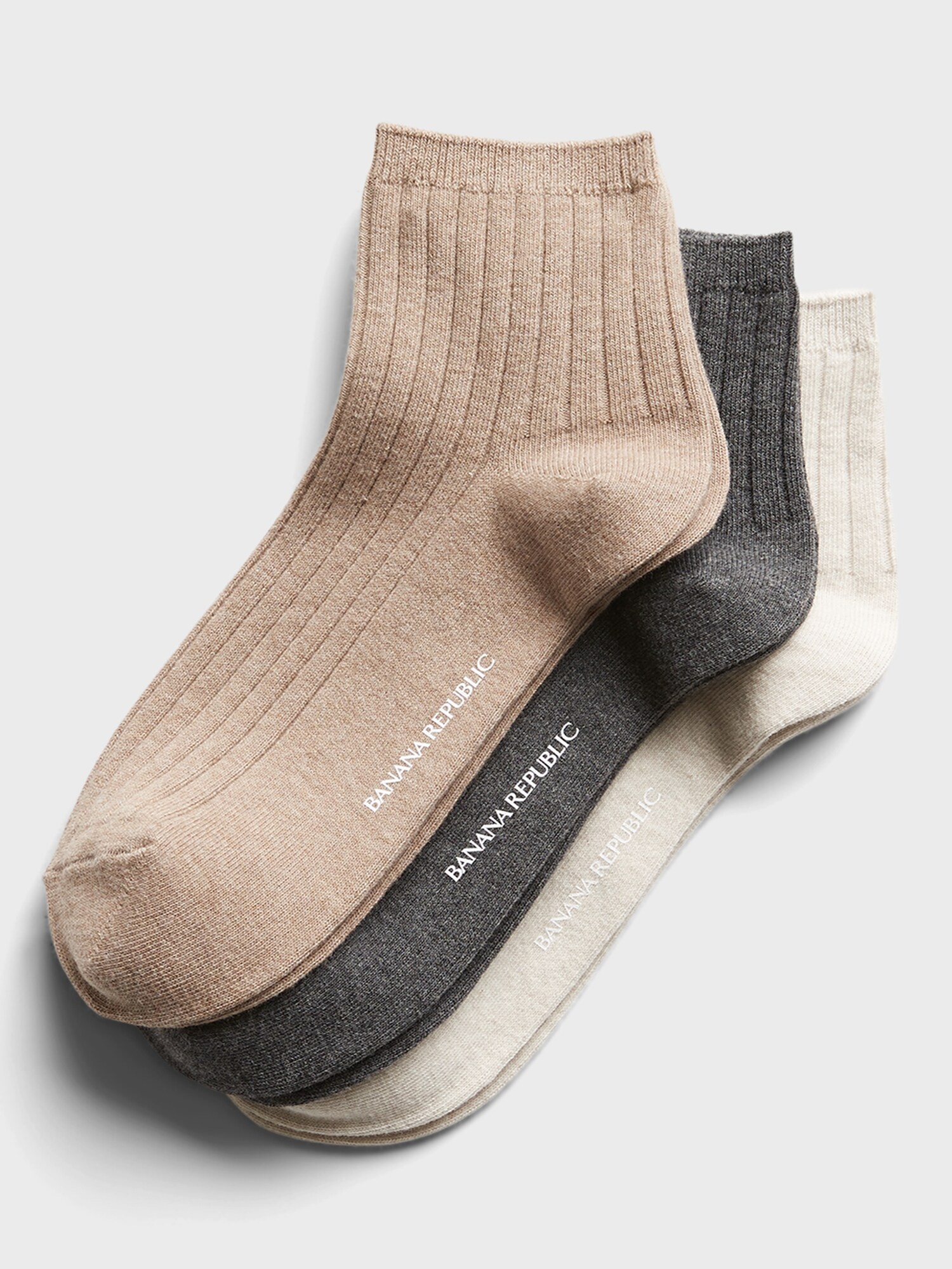 Ribbed Ankle Sock 3-Pack