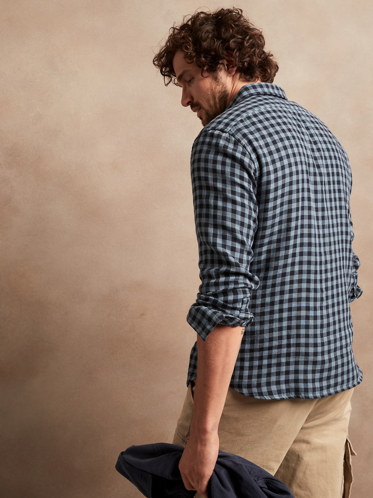 Untucked Standard-Fit Double-Weave Shirt