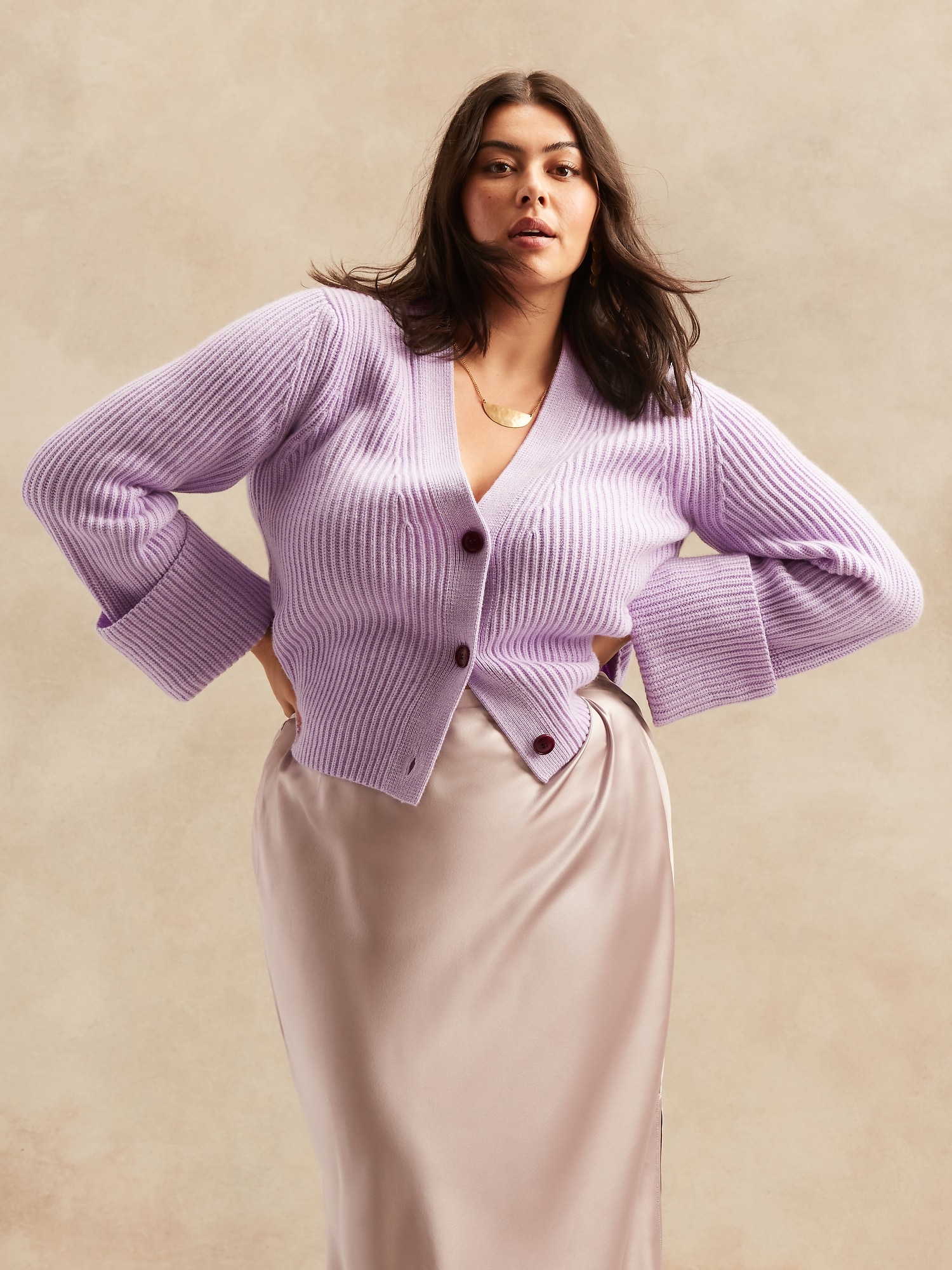 Plus size store cashmere cardigan