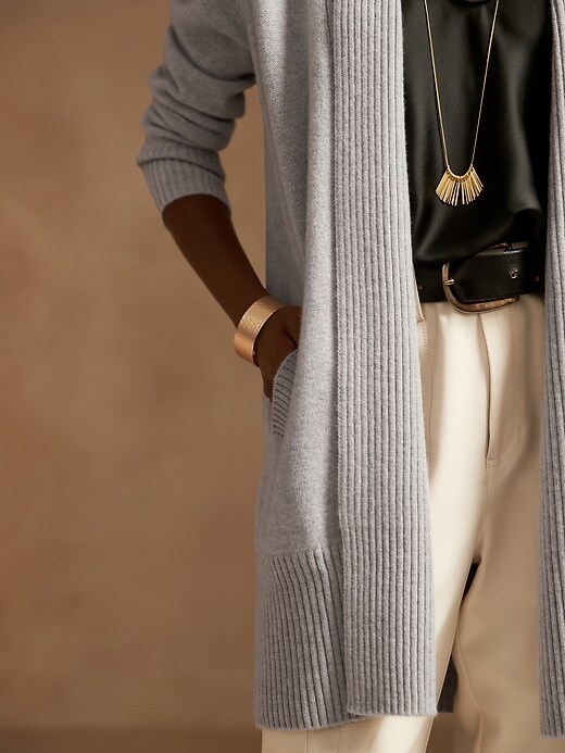 Image number 7 showing, Cashmere Long Cardigan Sweater