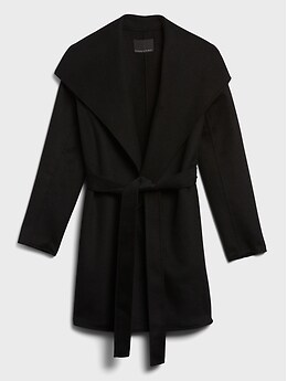 banana republic double face wrap coat