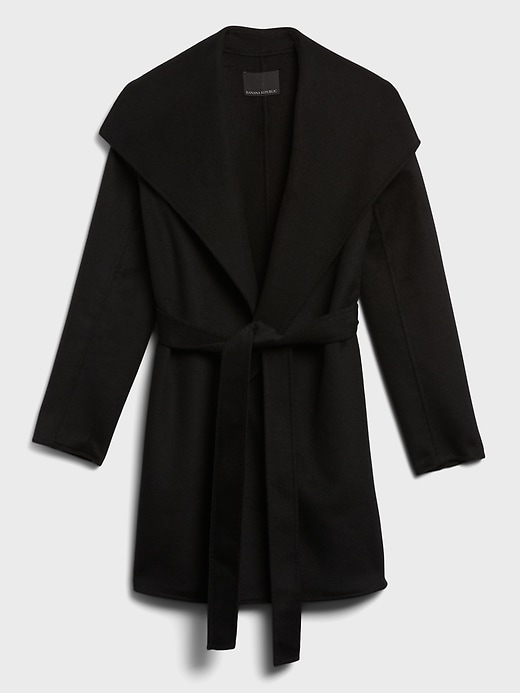 Banana republic double faced wrap coat online