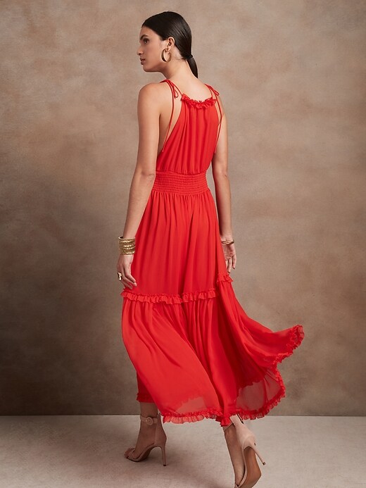 Maxi halter best sale neck dress